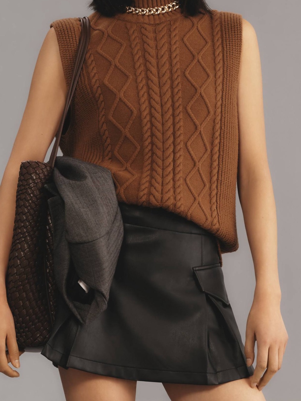 Anthropology Faux-Leather Skort NWT size 8